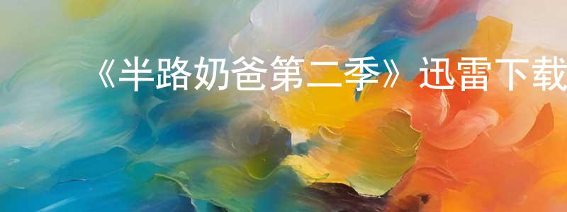陈维娜的动漫综艺大全,《半路奶爸第二季》迅雷下载/在线观看-都市情感-美剧天堂